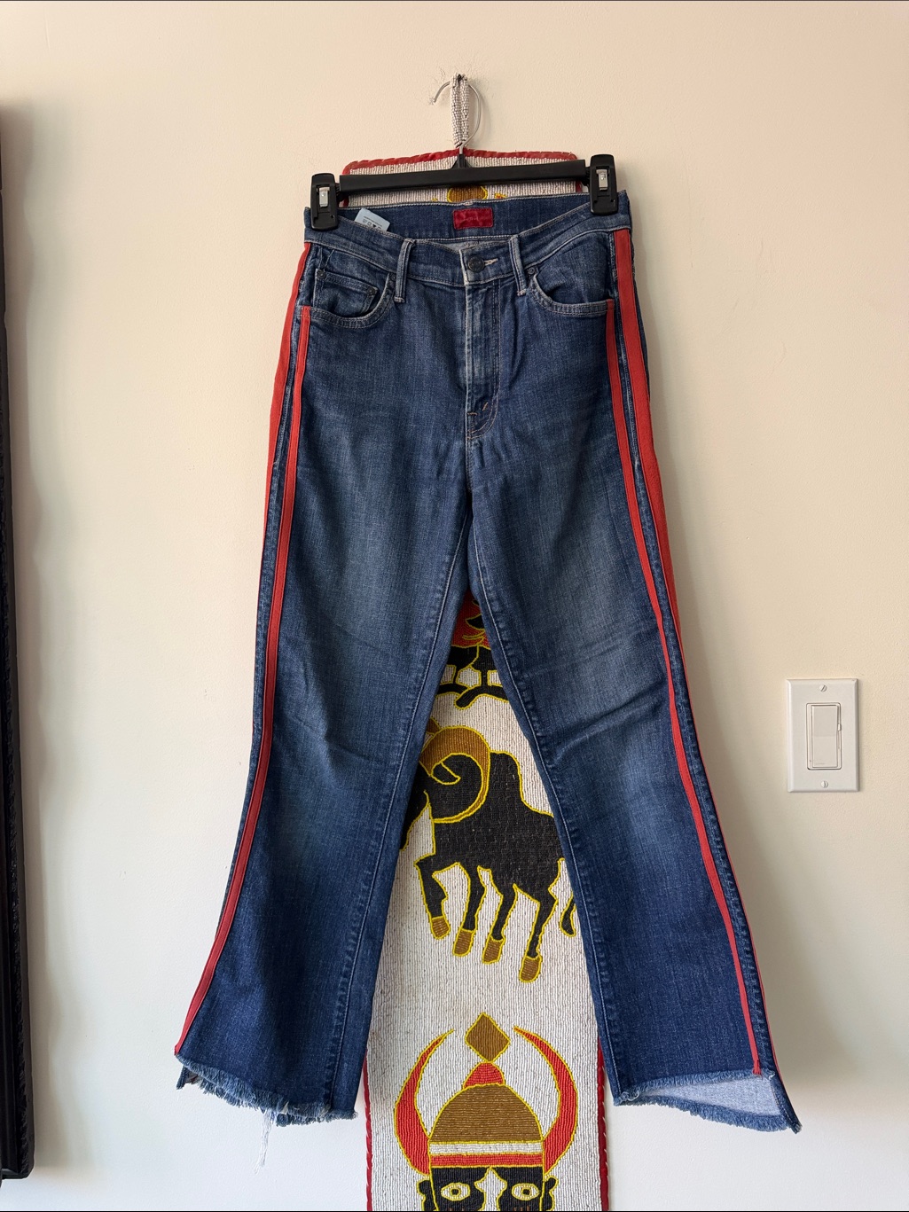 “Mother” Insider Crop Step Fray Jeans “Speed Racer”